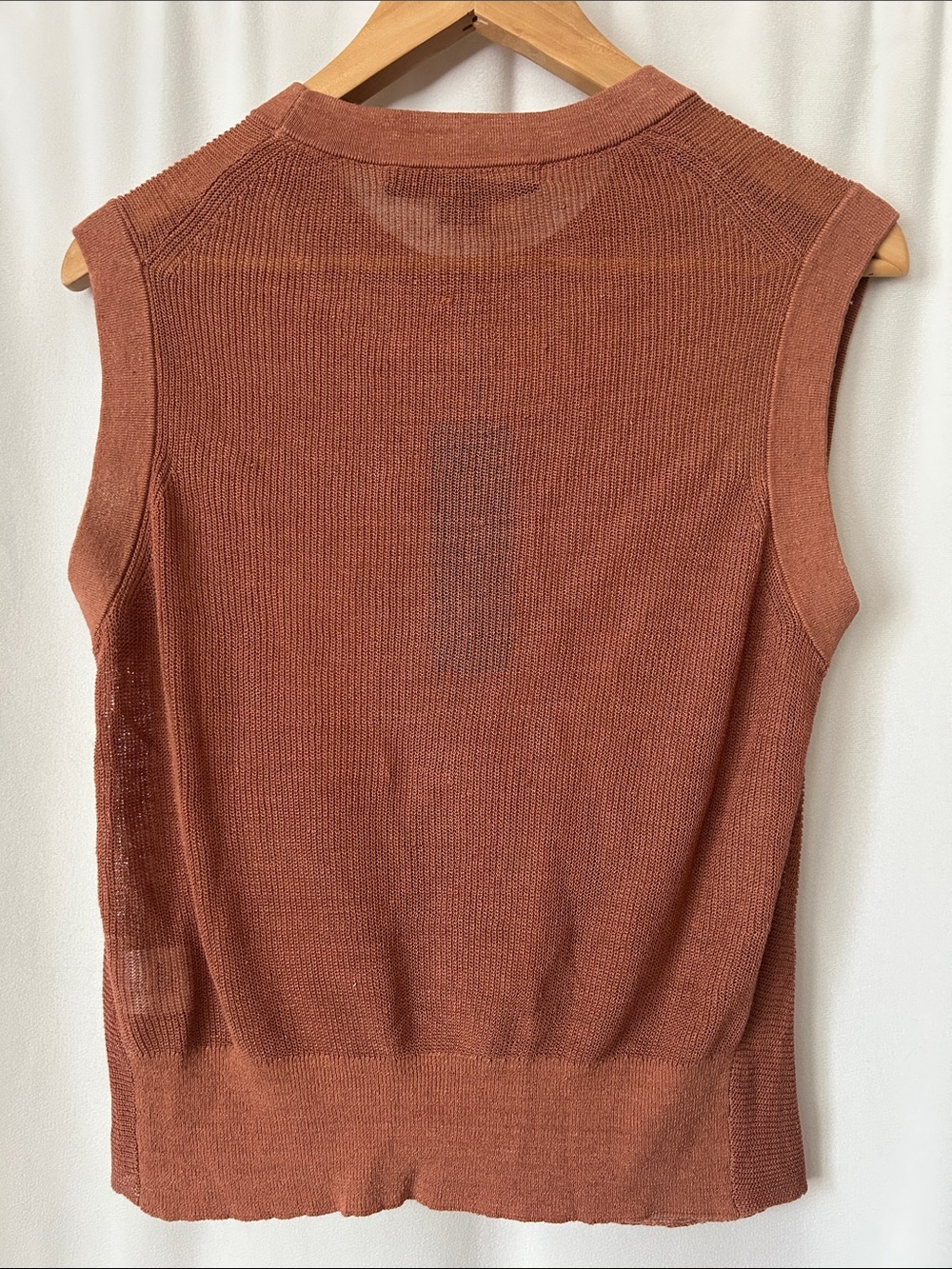 Veronica Beard NWT Kellen Sleeveless “Golden Brown” Sweater Top **Size S** 🌺🌺 - Picture 3 of 6